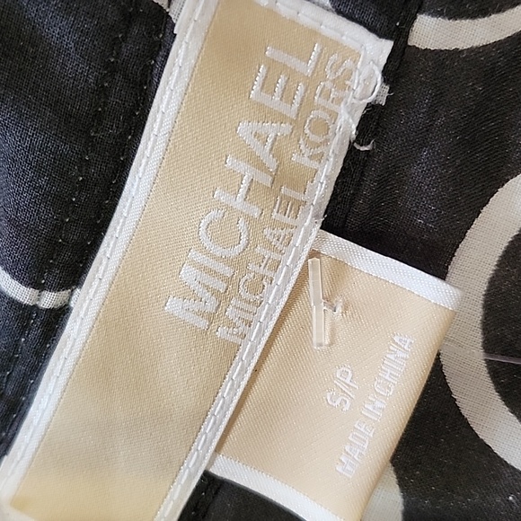 Michael by MK Light Long Sleeve Circle Print Black White Tunic Small - Picture 7 of 11